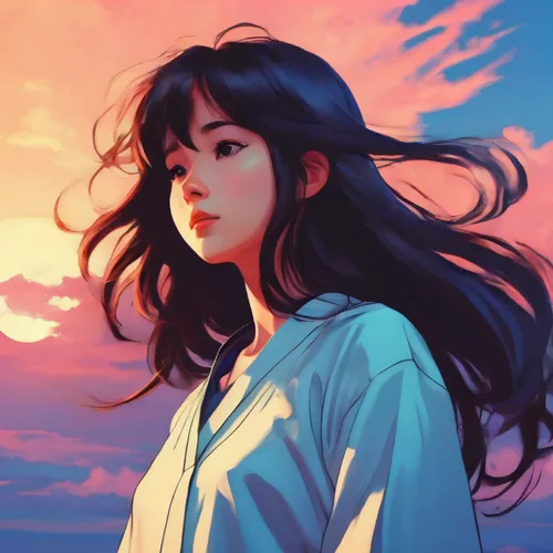 mulan,digital painting,dusk background,sunset glow,sunset,digital illustration,study,world digital painting,dusk,fantasy portrait,wind,digital art,dawn,would a background,lunar,mystical portrait of a girl,color picker,studies,rosa ' amber cover,windy,Conceptual Art,Fantasy,Fantasy 19