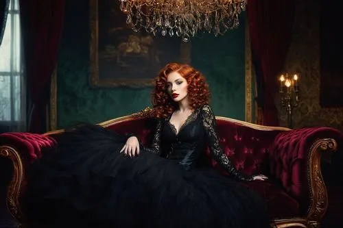 ceremonials,gothic portrait,black queen,epica,gothic dress,victoriana,noblewoman,satine,chastain,duchesse,demelza,gothic woman,queen anne,elizabeth i,countess,gothic style,latynina,queen of the night,celtic queen,abigaille,Illustration,Realistic Fantasy,Realistic Fantasy 15