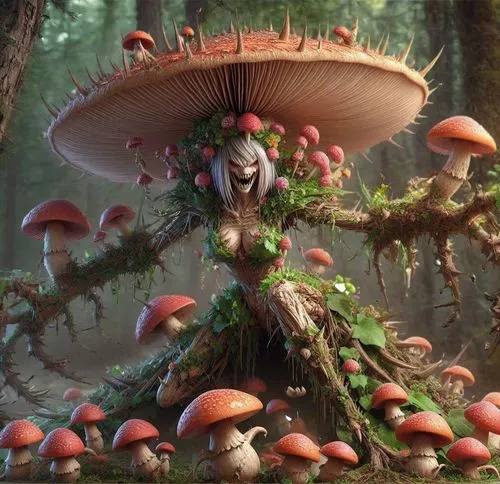 mushroom landscape,forest mushroom,faerie,tree mushroom,dryad,faery,fairy forest,umbrella mushrooms,forest mushrooms,agaricales,agaricaceae,agarics,fae,agaric,amanita,shrooms,mushrooms,mushroom type,mycena,mycologist