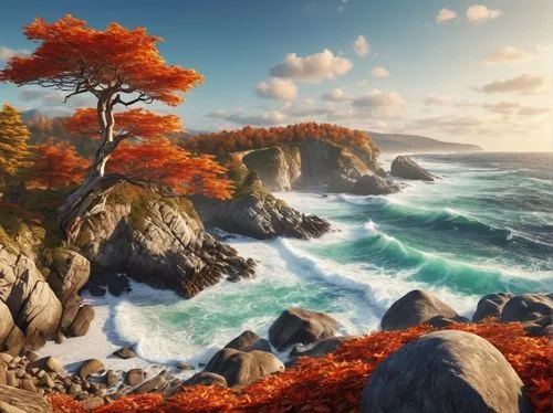 coastal landscape,landscape background,nature background,nature wallpaper,autumn background,sea landscape,Photography,General,Realistic