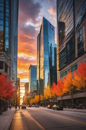 calgary,minneapolis,edmonton,denver,autumn morning,one autumn afternoon,city scape,autumn scenery,fall landscape,colorful city,fall foliage,indian summer,colors of autumn,autumn background,winnipeg,peachtree,golden autumn,sky of autumn,alberta,montreal,Conceptual Art,Fantasy,Fantasy 03