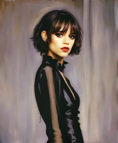 gothic portrait,oil painting,portrait of a girl,oil on canvas,oil painting on canvas,pretty woman,romantic portrait,portrait of christi,young woman,cigarette girl,susanne pleshette,oil paint,shoulder pads,goth woman,girl portrait,femme fatale,artist portrait,underworld,italian painter,photo painting