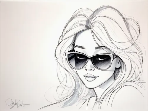 sunglasses,sunglass,fashion illustration,shades,fashion vector,ray-ban,fashion sketch,aviator sunglass,sun glasses,caricaturist,line-art,lotus art drawing,girl drawing,shaded,aviator,line art,digital drawing,vector illustration,summer line art,illustrator,Illustration,Black and White,Black and White 08