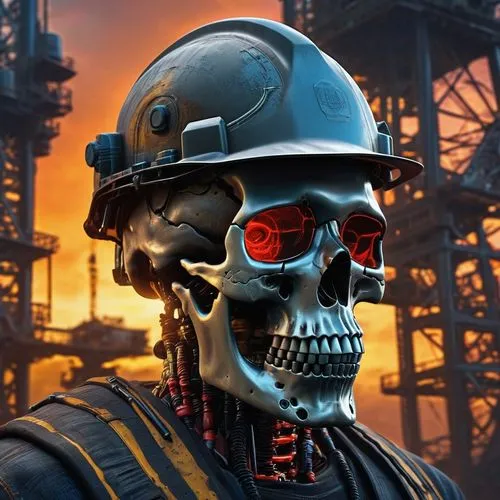 construction helmet,terminator,roughneck,krieg,blackwelder,oil refinery,chernogorneft,industries,totenkopf,industrial,postapocalyptic,garrison,refinery,oilfields,engi,fabricator,chernovol,refineries,terminators,underminer,Photography,General,Sci-Fi