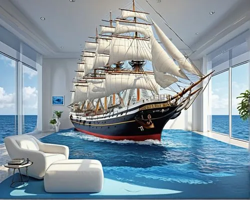 sea sailing ship,sail ship,sailing ship,sea fantasy,caravel,pirate ship,staterooms,sailing boat,sail boat,boat landscape,3d rendering,tallship,three masted sailing ship,sailing yacht,wooden boat,sailing ships,yacht,portuguese galley,tall ship,passenger ship,Illustration,Realistic Fantasy,Realistic Fantasy 19