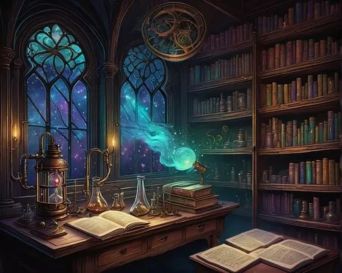 scholar,apothecary,magic book,sci fiction illustration,hogwarts,fantasy picture,study room,potions,magic grimoire,librarian,divination,bookshelves,reading room,witch's house,bookworm,fantasy art,candlemaker,library,fantasy landscape,the books,Illustration,Black and White,Black and White 15