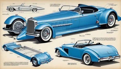 illustration of a car,delahaye,bugattis,type mercedes n2 convertible,delage,american classic cars,Unique,Design,Blueprint