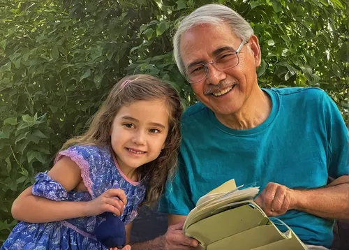 Write a heartwarming story about a caring uncle and his niece, filled with love and kindness.,granddaughter,grandchildren,grandchild,grandparent,father and daughter,teaching children to recycle,a coll