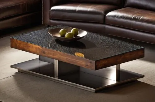 dark brown table with glass ,a modern style coffee table has olives in a bowl,minotti,coffee table,coffeetable,cassina,small table,conference table,Photography,General,Realistic