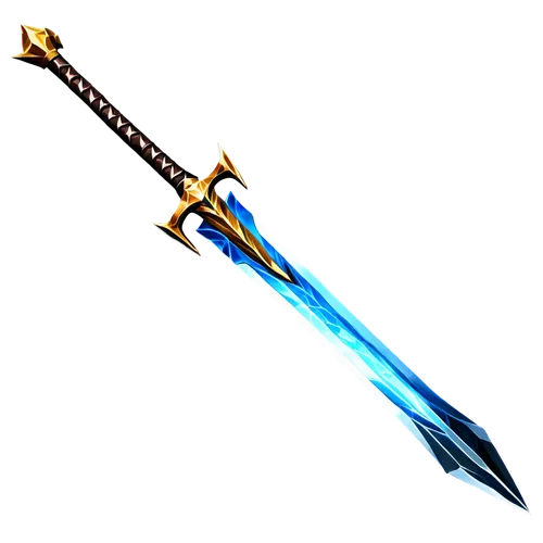 A powerful sword with a unique appearance and strong attack capabilities.,king sword,thermal lance,ranged weapon,sword,excalibur,scepter,dane axe,dagger,longbow,scabbard,cleanup,water-the sword lily,c