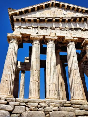 greek temple,erechtheion,temple of hercules,acropolis,doric columns,parthenon,the parthenon,erechtheus,temple of diana,baalbek,roman temple,hellas,capitolium,doric,palmyra,propylaea,roman columns,dougga,colonnaded,atenas,Illustration,Children,Children 05