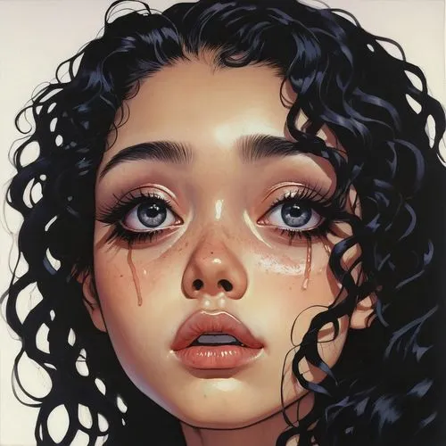 girl portrait,digital painting,baby's tears,angel's tears,portrait of a girl,fantasy portrait,mystical portrait of a girl,teardrops,digital art,teardrop,sad girl,worried girl,girl drawing,gemini,moody portrait,tears bronze,oil on canvas,face portrait,sad woman,tear,Conceptual Art,Fantasy,Fantasy 07