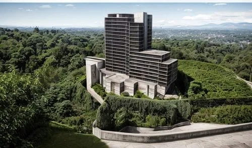 guatemala building with trees and flats apartments landscape,stalin skyscraper,brutalist architecture,mexico city,chapultepec,citta alta in bergamo,stalinist skyscraper,milano,torino,addis ababa,vienn