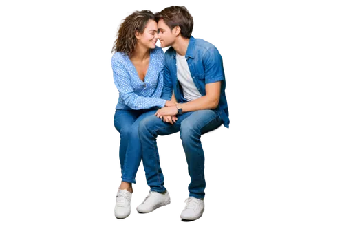 Couple, romantic, intimate, gentle embrace, sweet kissing, tender touch, soft facial expression, bright eyes, messy hair, casual wear, jeans, t-shirt, sneakers, cozy atmosphere, warm lighting, shallow