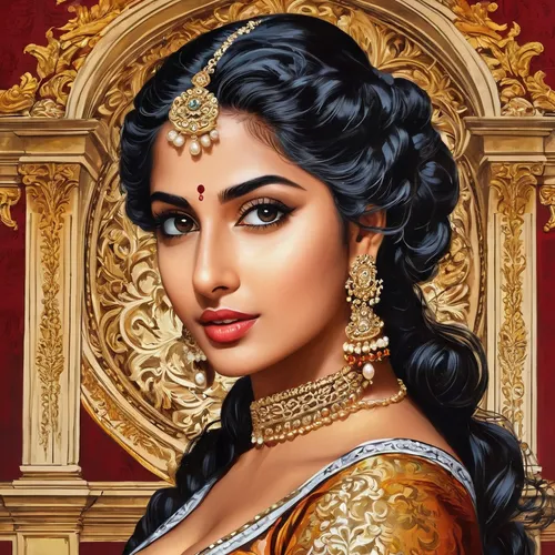 jaya,lakshmi,sari,east indian,indian bride,radha,indian art,indian woman,indian girl,bollywood,tamil culture,indian,gold ornaments,indian celebrity,tarhana,kamini,pooja,anushka shetty,indian girl boy,sultana,Art,Classical Oil Painting,Classical Oil Painting 01