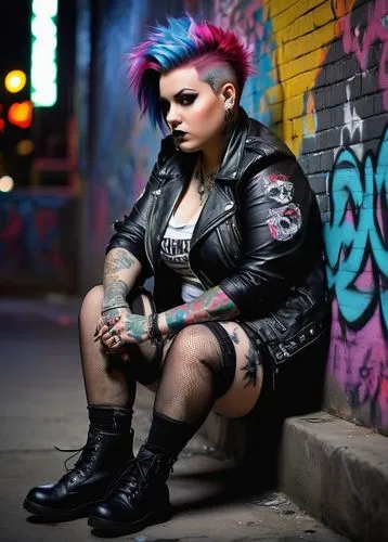 punk,punk design,goth subculture,goth woman,mohawk,tattoo girl,streampunk,cyberpunk,rockabilly style,rocker,grunge,poison,mohawk hairstyle,goths,goth,toni,vada,renegade,rockabilly,gothic fashion,Illustration,Retro,Retro 02