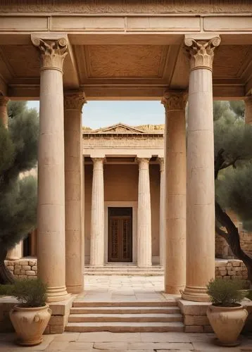 greek temple,palace of knossos,knossos,peristyle,house with caryatids,leptis,doric columns,egyptian temple,temple of diana,colonnaded,zappeion,portico,roman temple,tempio,agrigento,pillars,three pillars,amphipolis,erechtheion,doric,Illustration,Vector,Vector 08