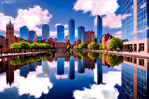 cartoon video game background,city scape,3d background,central park,new york skyline,reflecting pool,megapolis,virtual landscape,world digital painting,manhattan,cityscapes,chicago skyline,cityscape,landscape background,manhattan skyline,water reflection,newyork,city skyline,new york,reflections in water,Illustration,Realistic Fantasy,Realistic Fantasy 42