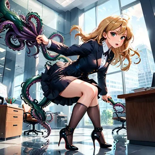 junko,michiru,kaede,secretary,tsumugi kotobuki k-on,medusa,Anime,Anime,General