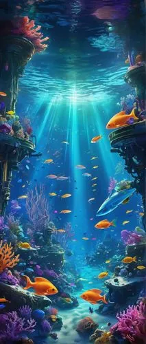 underwater background,underwater landscape,aquarium,ocean background,seaquarium,ocean underwater,underwater oasis,coral reef,under the sea,underwater world,marine tank,ocean floor,school of fish,semiaquatic,mermaid background,undersea,aquariums,cartoon video game background,under sea,acquarium,Illustration,Realistic Fantasy,Realistic Fantasy 20