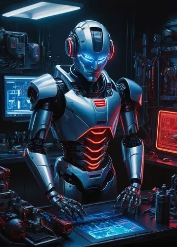 cyberman,cybertrader,cyberpatrol,roboticist,cybersmith,man with a computer,cybernetic,cyberian,cybernetically,cyberdyne,automator,computer,computron,technologist,cybernetics,robotron,robotix,computerologist,computer room,technirama,Illustration,Retro,Retro 16