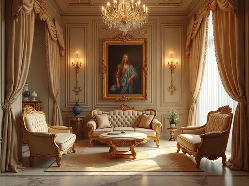 ornate room,ritzau,sitting room,royal interior,chambre,danish room,victorian room,great room,enfilade,interior decor,opulence,opulently,rococo,gustavian,meurice,furnishings,bedchamber,baccarat,neoclassical,livingroom,Photography,General,Realistic