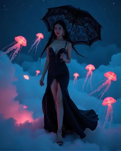 fantasy picture,mermaid background,umbrellas,umbrella,fairy peacock,rosa 'the fairy