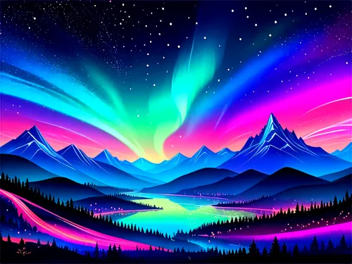 aurora colors,northen lights,auroras,northern lights,the northern lights,nothern lights,norther lights,alaska,aurora,northern light,aurorae,auroral,polar aurora,colorful background,colorful stars,polar lights,kaleidoscape,rainbow background,aurora butterfly,crayon background,Illustration,Black and White,Black and White 05