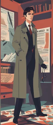 spy visual,spy,detective,inspector,spy camera,mafia,journalist,overcoat,white-collar worker,cartoon doctor,game illustration,spy-glass,twenties of the twentieth century,newscaster,investigator,secret agent,vector illustration,private investigator,agent,advertising figure,Illustration,Japanese style,Japanese Style 06