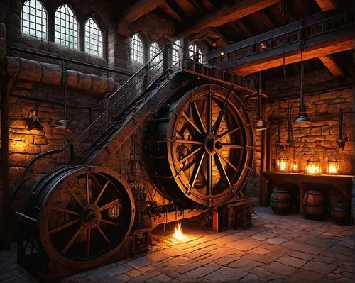 wooden wheel,ships wheel,ship's wheel,waterwheels,cog wheel,watermill,spinning wheel,potter's wheel,water wheel,wooden beams,old wooden wheel,collected game assets,cryengine,wooden mockup,treadwheel,3d render,waterwheel,fireplaces,blackgate,water mill,Art,Artistic Painting,Artistic Painting 25