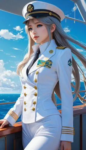 marineau,naval,at sea,delta sailor,admiral,warspite,yachtswoman,cruiser aurora,hmas,kantai collection sailor,ltjg,arpeggio,cocaptain,servicewoman,yamato,capitaine,shipmaster,sailor,tsumugi kotobuki k-on,illustrious,Conceptual Art,Fantasy,Fantasy 03