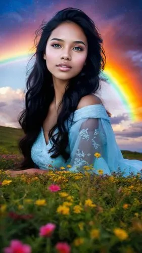 rainbow background,marshallese,fantasy picture,sherine,jurnee,yogananda