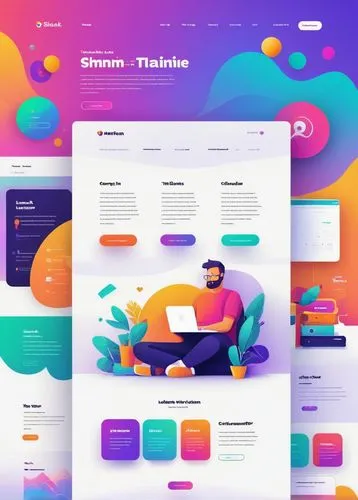 dribbble,landing page,flat design,wordpress design,web mockup,web design,dribbble icon,webdesign,vimeo,web designer,colorful foil background,website design,dribbble logo,design elements,portfolio,color picker,80's design,rainbow color palette,gradient effect,web icons,Illustration,Retro,Retro 02