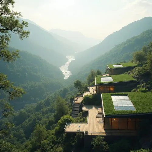 amanresorts,zumthor,tungsha,danube gorge,house in the mountains,wudang,house in mountains,fallingwater,the cabin in the mountains,tulou,bosna,green valley,tree house hotel,artvin,building valley,decebalus,douro valley,gorges of the danube,ecovillages,overlook,Photography,General,Realistic