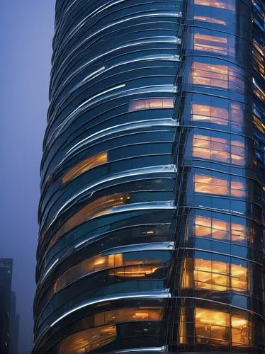 largest hotel in dubai,tallest hotel dubai,guangzhou,chengdu,vdara,taikoo,chongqing,residential tower,escala,urban towers,tianjin,glass facades,blue hour,futuristic architecture,glass facade,zhangzhou,rotana,suzhou,zhengzhou,glass building,Conceptual Art,Oil color,Oil Color 05