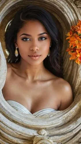 girl in a wreath,indian girl,thahane,indian woman,suhana,round autumn frame