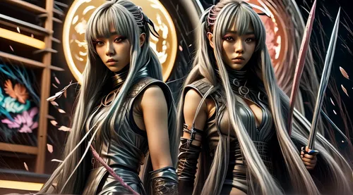 mirror of souls,valerian,mirror image,gemini,anime 3d,fractalius,ephedra,3d fantasy,beautiful girls with katana,mirrors,asian vision,mirrored,background image,music fantasy,callisto,priestess,avatars,artificial hair integrations,angels of the apocalypse,gentiana