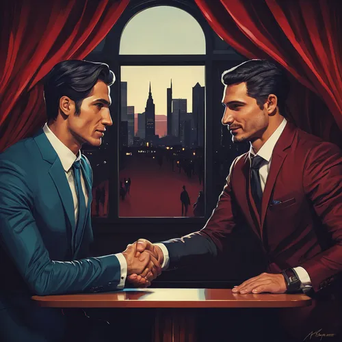 gentleman icons,business men,businessmen,business icons,binding contract,arm wrestling,handshake icon,business meeting,sci fiction illustration,agreement,grooms,husbands,hand shake,handshake,shaking hands,suits,gentlemanly,chess men,hands holding,handshaking,Conceptual Art,Fantasy,Fantasy 14