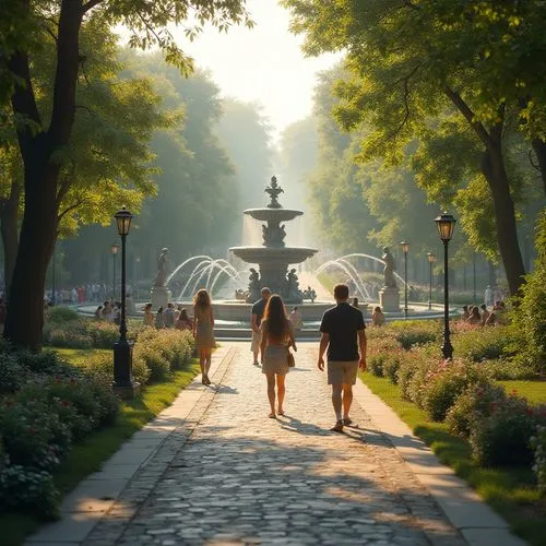 peterhof,tuileries garden,walk in a park,maksimir,stadtpark,central park,peterhof palace,garden of the fountain,tuileries,vondelpark,tiergarten,city park,promenade,champ de mars,kadriorg,wiesbaden,rittenhouse,tree-lined avenue,rheinpark,retiro,Photography,General,Realistic