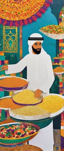 kabsa,spice souk,kanafeh,souk,abu-dhabi,freekeh,oman,souq,nizwa souq,middle eastern food,iranian cuisine,abu dhabi,omani,dhabi,middle-eastern meal,arab,bahraini gold,paella,lahmacun,za'atar,Unique,Paper Cuts,Paper Cuts 07