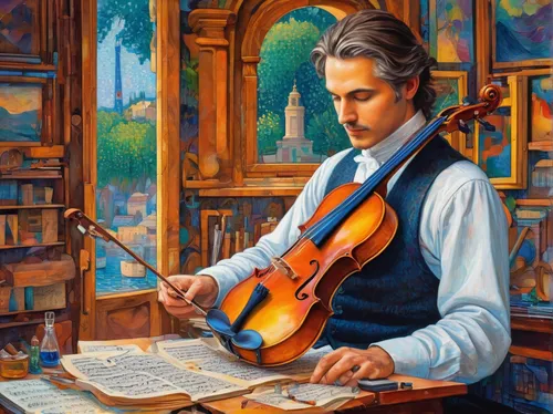 violinist,violin player,violoncello,cello,playing the violin,cellist,violin,violinist violinist,solo violinist,violist,violone,bowed string instrument,string instrument,violinists,concertmaster,violins,bass violin,meticulous painting,kit violin,art bard,Conceptual Art,Daily,Daily 31