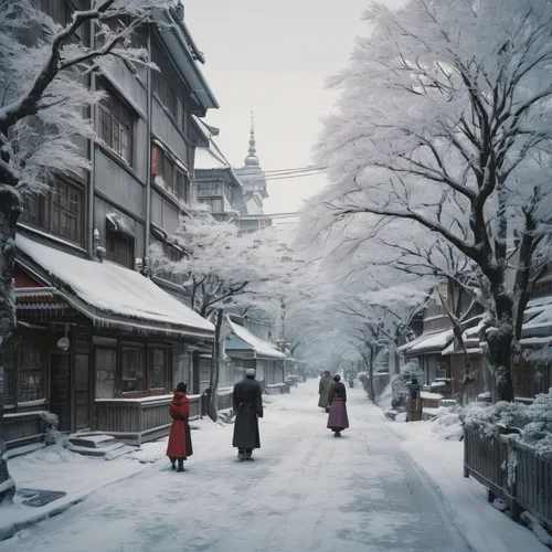 Capturing moments frozen in time,korean village snow,beautiful japan,snow scene,fragrant snow sea,winter village,shirakawa-go,south korea,snowfall,japan landscape,winter festival,seoul,new year snow,d