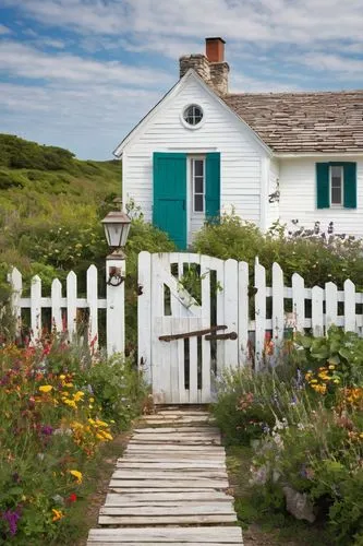 summer cottage,white picket fence,country cottage,nantucket,cape cod,cottages,cottage garden,home landscape,cottage,little house,danish house,fisherman's house,martha's vineyard,boardinghouses,monhegan,seaside country,new england style house,ferryland,block island,homesteading,Art,Artistic Painting,Artistic Painting 46