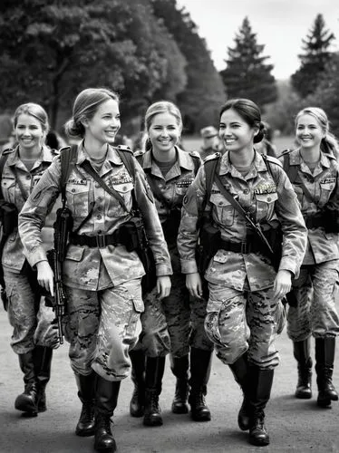 servicewomen,paratroopers,otterburn,reservists,nzdf,eurocorps,Photography,Black and white photography,Black and White Photography 01