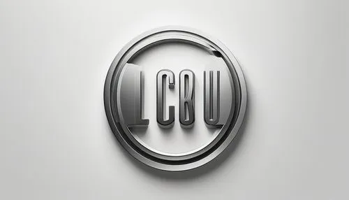 Lockup logo, silver metallic finish, modern minimalist design, circular shape, bold font, uppercase letters, subtle gradient effect, glossy surface, 3D rendering, futuristic feel, low-angle lighting, 