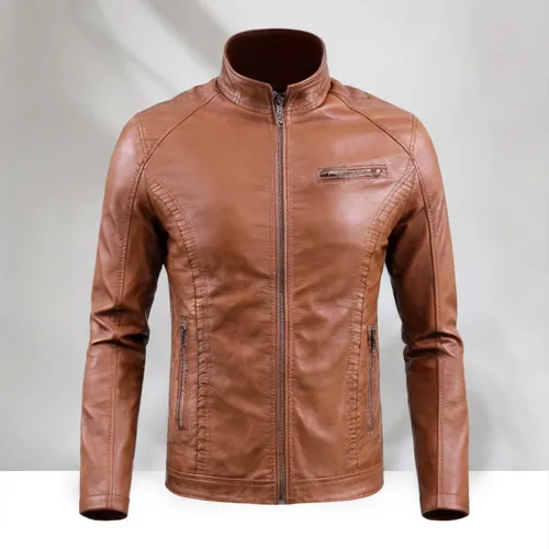 bolero jacket,bicycle clothing,leather texture,leather jacket,jacket,outerwear,clover jackets,men's wear,murcott orange,brown fabric,colorpoint shorthair,outer,decathlon,menswear for women,leather,men