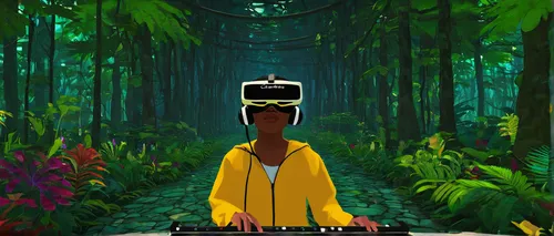 vr,virtual reality,virtual landscape,virtual world,virtual,world digital painting,vr headset,first person,cartoon forest,camera illustration,media concept poster,digital art,digital illustration,digitalart,avatar,jungle,digital painting,digital artwork,forest man,the forest,Art,Artistic Painting,Artistic Painting 25