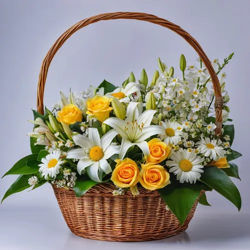 flowers in basket,basket with flowers,flower basket,flower girl basket,flower arrangement lying,flower arrangement,chrysanthemums bouquet,floral arrangement,flower bouquet,yellow chrysanthemums,flowers png,bouquet of flowers,gift basket,spring bouquet,basket wicker,easter basket,easter lilies,white chrysanthemums,flower arranging,flowers in wheel barrel,Photography,General,Natural