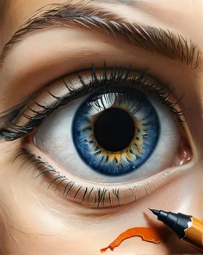 photorealist,hyperrealism,women's eyes,ophthalmic,coloboma,eyes line art,Art,Classical Oil Painting,Classical Oil Painting 10