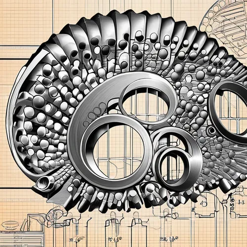 steampunk gears,spiral bevel gears,bevel gear,gears,biomechanical,derailleur gears,cog,crankset,automotive engine timing part,automotive engine gasket,cogs,vector screw,design of the rims,automotive engine part,open spiral notebook,gear shaper,cog wheels,half gear,nautilus,mechanical engineering,Design Sketch,Design Sketch,Blueprint